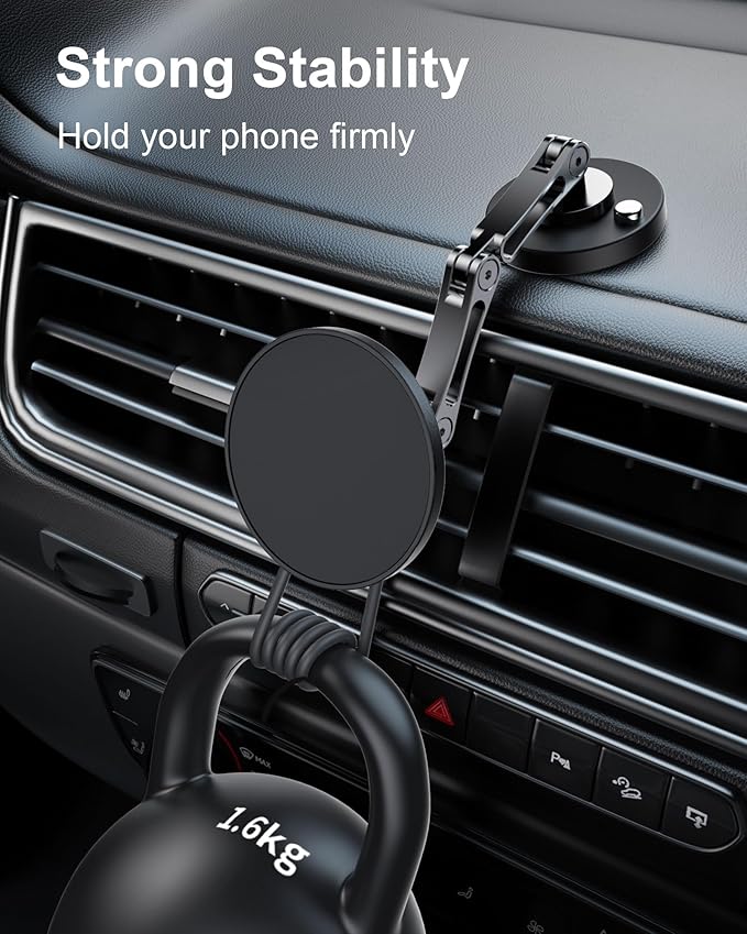 ZBF Magnetic Car Phone Holder Mount (360° Rotation) Cell Phone Car Holder, Phone Mount for Car Windshield Dashboard Hand Free Mount for iPhone 17 16 15 14 13 Pro Max All Smartphones