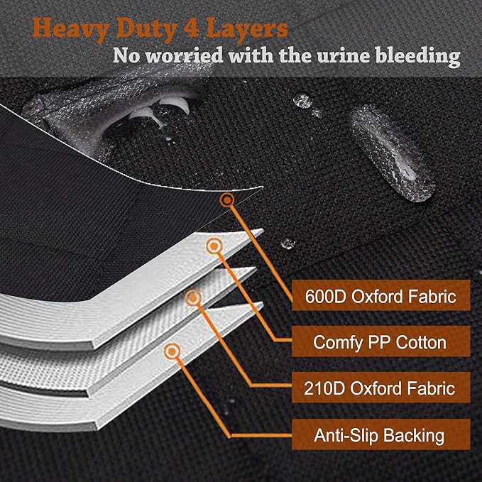 Dog Seat Cover, 100% Waterproof Bench Seat Cover Protector Scratch Proof Nonslip Durable Soft Pet Back Seat Covers for Cars Trucks & SUVs