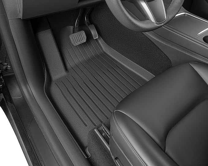 SUPER LINER Tesla Model Y Floor Mats 2025 2026 | Custom Fit All-Weather 9-Piece Set TPE Material| Model Y Juniper Floor Mats Back Seat Protector,Cargo Liner, Trunk & Interior Accessories 5-seat