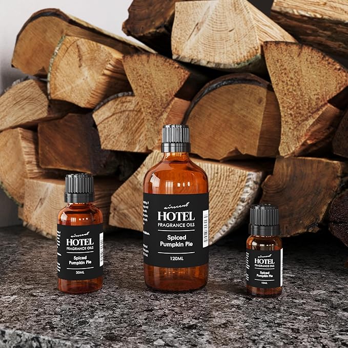 AirScent Spiced Pumpkin Pie Holiday Diffuser Oil - Premium Pumpkin Spice Holiday Fragrance Oil for Ultrasonic and Waterless Diffusers and Crafting - 10ml, .34 fl oz Glass Dropper Bottle