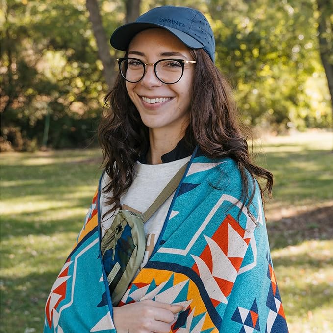 Sprints Athletic Running Towel, Full-Sized, Car Seat Cover - Performance Microfiber (Bohemian Nomad Noises)