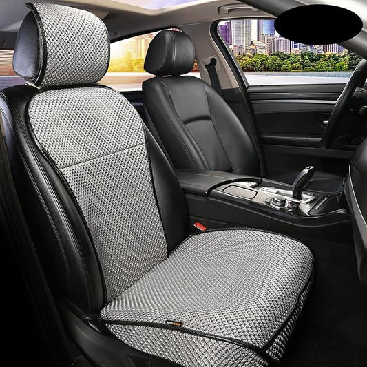 Auto Newer Luxury Breathable Car Seat Cover Fit Four Seasons, Universal Front of Car Seat Cushions, Bottom Seat Covers of Full Wrapped Edge,Universal Fit for 95% Cars,SUV,Pickup,Van(Grey，1PCS)