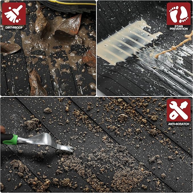 YITAMOTOR Floor Mats Fit for Model Y Juniper 5-Seater 2025 2026 (NOT for 7-Seat), 9PCS TPE All-Weather Car Mats Full Set Interior Accessories with 1st & 2nd Row, Back Seat Mats and Cargo Liner