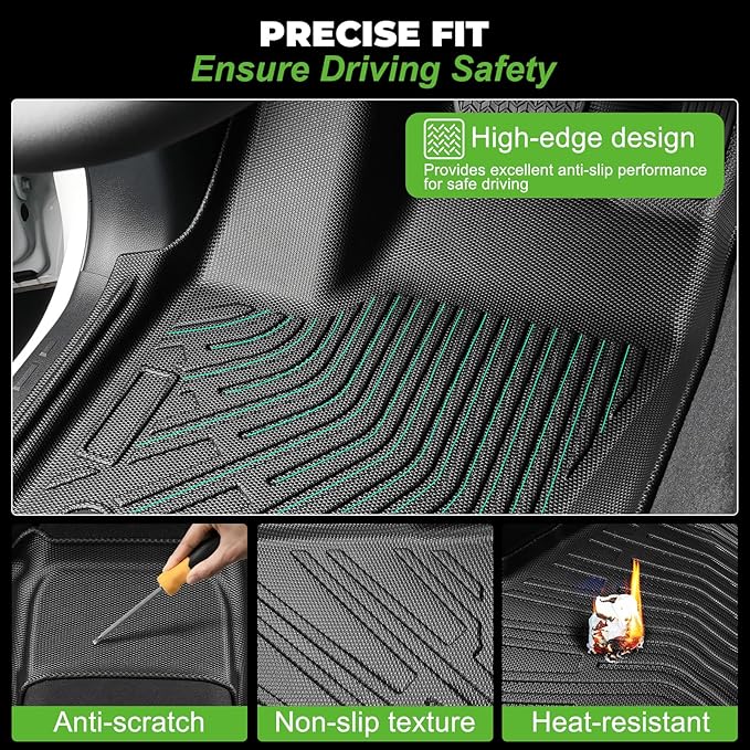 Floor Mats & Cargo Liner Set Custom Fit for Chevy Malibu 2025 2017-2024 All Weather Protection for Car Mats Anti-Slip TPE Odorless Floor Liners Chevrolet Malibu Accessories