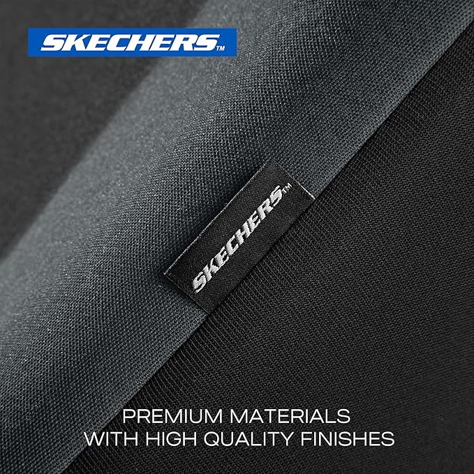 Skechers Seat Covers, Premium Breathable Polyester Seat Covers, Car Seat Covers Full Set Airbag Compatible, Automotive Comfort for Most Cars, Vans, Trucks, SUVs (Full Set,Grey)
