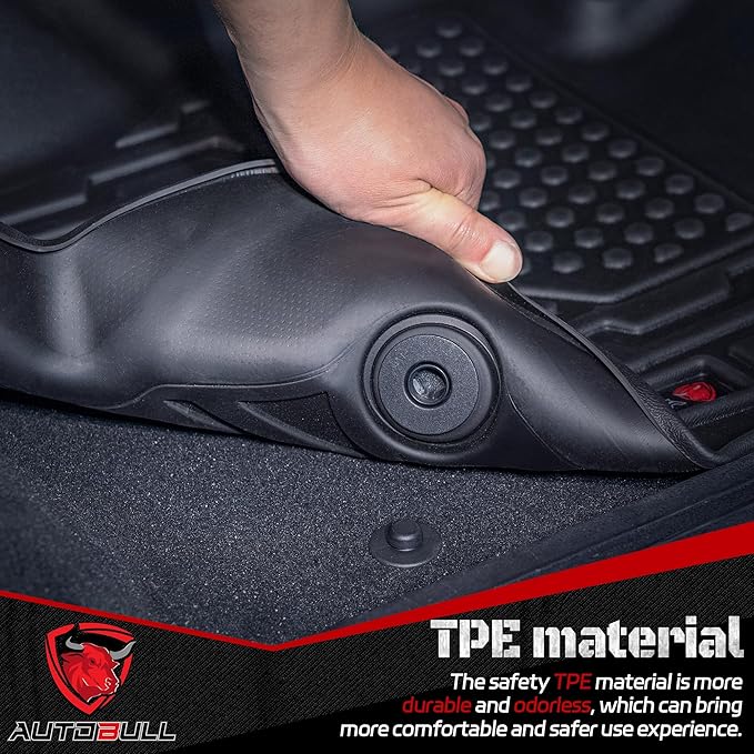 Floor Mats Compatible with 2020-2024 2025 GLB, All Weather TPE Floor Liners, Custom Fit Car mats, 1st & 2nd Row, Black