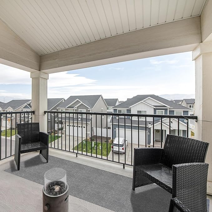 Ottomanson 2'7" x 31' Hallway Runner with Scraper Pile - Extra Durable Non-Slip Rug Mat for Indoor & Outdoor Use - Ideal for Kitchen, Entryway & Garage - High-Traffic Carpet, Gray