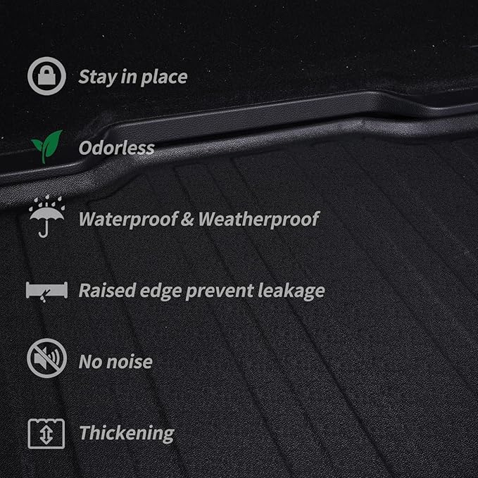 Trunk Mat for 2025 KIA K4 TPE All Weather Protection Car Cargo Liners Accessories-Black