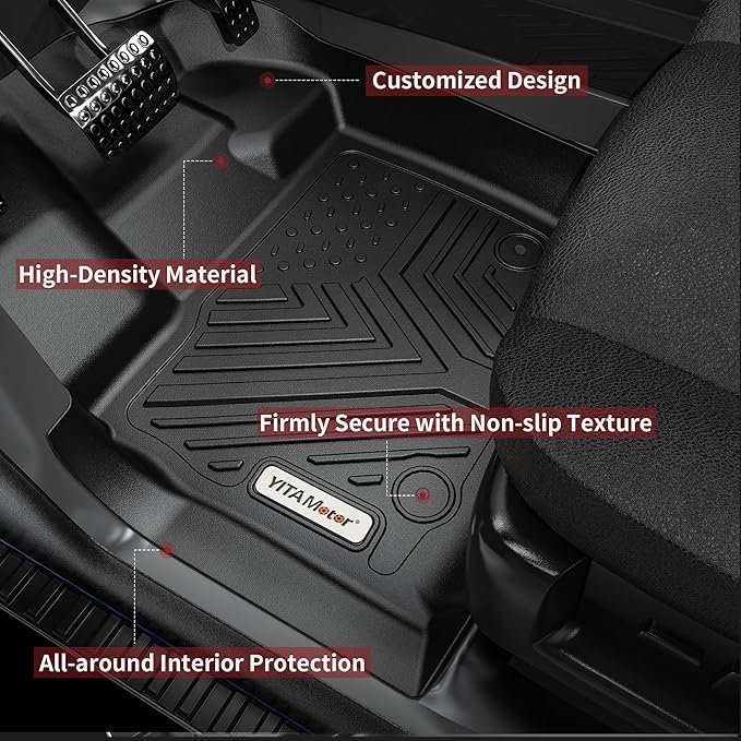 YITAMOTOR Floor Mats & Cargo Liner Fit for 2025-2026 Toyota Camry (Include Hybrid), All Weather TPE Odorless Anti-Slip Full Set Automotive Camry Floor Liners & Trunk Mat Accessories, Black