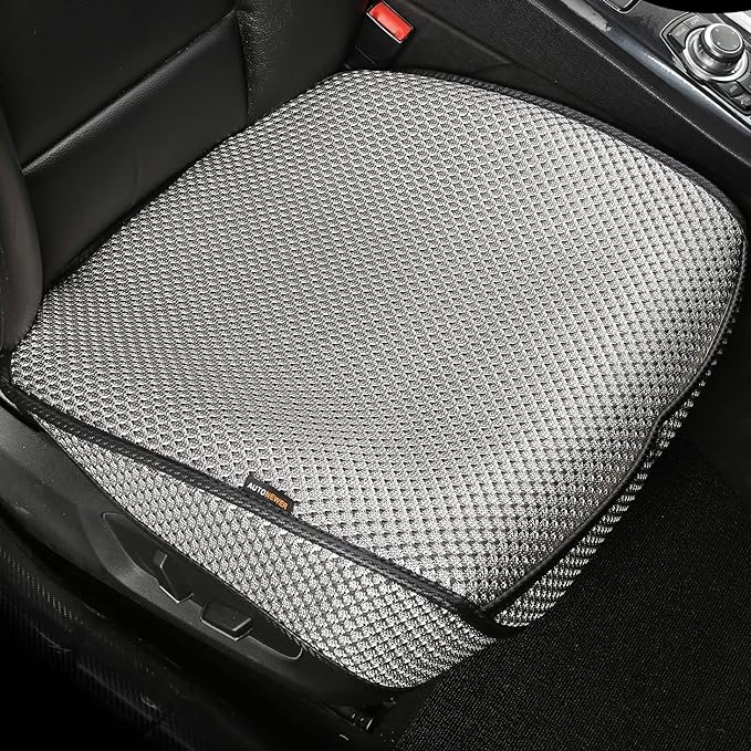 Auto Newer Breathable Universal Four Seasons Car Seat Covers，Luxury Car Seat Cushion ，Protectors for Front Seat Bottoms,Compatible with 95% Vehicles， Fit for Cars Truck SUV Sedan (Grey,1PC)