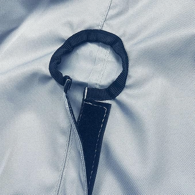 SavvyCraft Waterproof Boat Steering Wheel Covers, Heavy Duty Solution-Dyed 600D Fade-Resistant UV Protection Sailboat Yacht Marine Steering Wheel Protector Case, Vecro and Zipper Closure Blue 60"