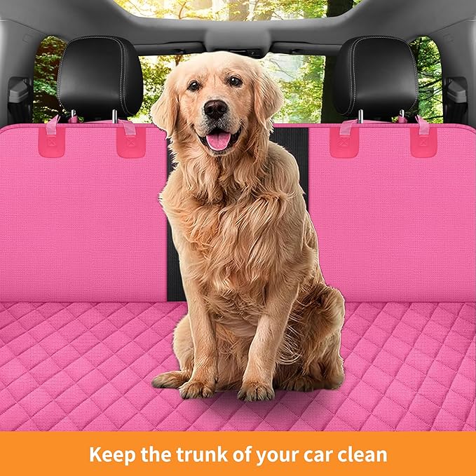 GXT Dog Back Seat Cover Protector for Cars SUV and Trucks with Mesh Window, Scratchproof Nonslip and Waterproof Material