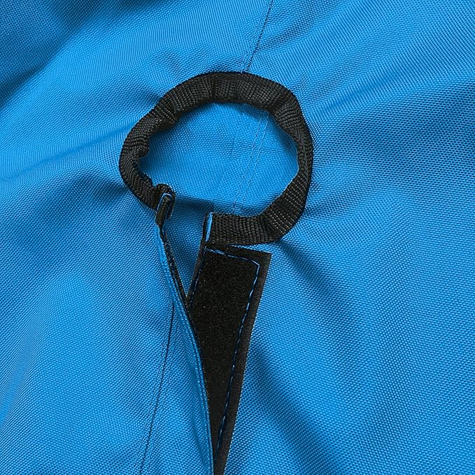 SavvyCraft Waterproof Boat Steering Wheel Covers, Heavy Duty Solution-Dyed 600D Fade-Resistant UV Protection Sailboat Yacht Marine Steering Wheel Protector Case, Vecro and Zipper Closure Blue 60"