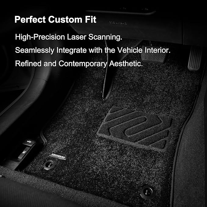 WENNEBIRD Superior Carpet Floor Mats for 2018-2024 Ford Expedition/Expedition MAX 8 Seats (Not for 7 Seats), 0.6-Inch Ultra-Thick, Noise-Reducing, All-Weather Waterproof Anti-Slip – 4-Pc Set