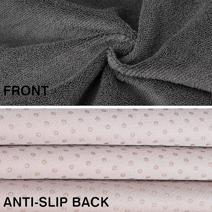 Leader Accessories Grey Waterproof Towel Auto Car Seat Cover Protector Machine Washable - Fit Yoga Running Crossfit Athletes Beach Swimming Outdoor Sports