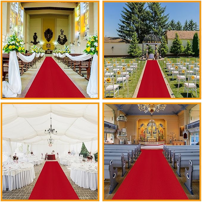 Ottomanson Non Slip Rug with Scraper Pile Durable for Indoor and Outdoor Use - Old Series, 2'7" x 5' (Area Rug), Red