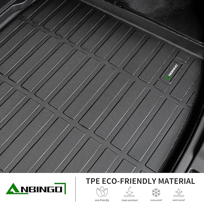ANBINGO®-Floor Mats & Cargo Liner Custom for Lexus RX / RX350 / RX450h 2010-2015 All Weather Protection TPE Heavy Duty Non-Slip Automotive RX Mats Fits Full Set RX350 Accessories, Black
