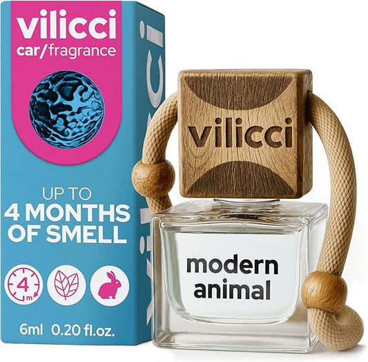Vilicci Modern Animal Car Air Freshener | Long-Lasting Scent (Up to 120 Days) | Vegan, Cruelty-Free Hanging Car Diffuser