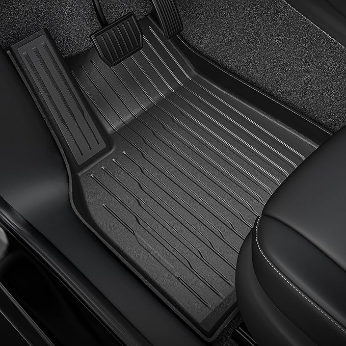 YITAMOTOR Floor Mats Fit for Tesla New Model Y Juniper 2025 5-Seater (NOT for 7-Seat), 9PCS TPE All-Weather Car Mats Full Set Interior Accessories with 1st & 2nd Row, Back Seat Mats and Cargo Liner