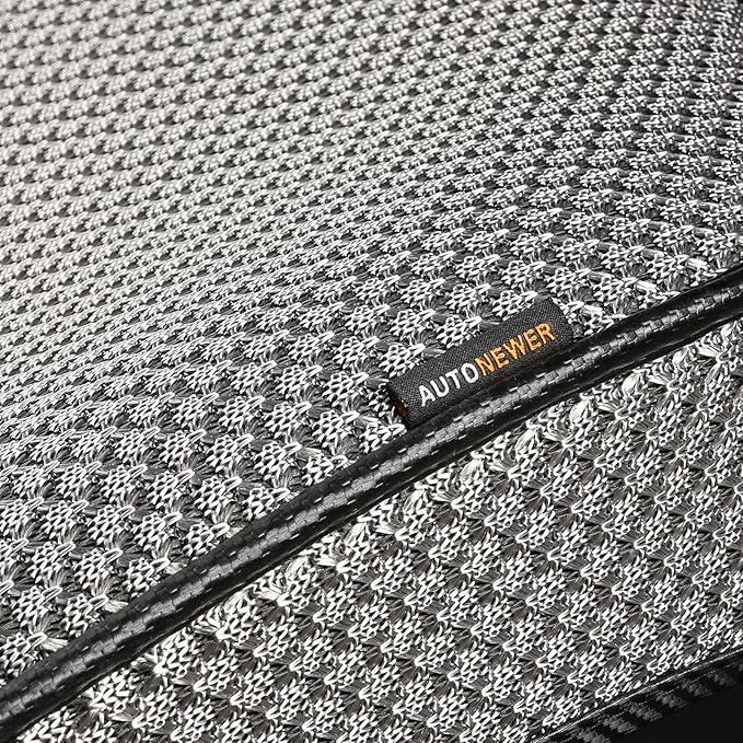 Auto Newer Luxury Breathable Car Seat Cover Fit Four Seasons, Universal Front of Car Seat Cushions, Bottom Seat Covers of Full Wrapped Edge,Universal Fit for 95% Cars,SUV,Pickup,Van(Grey，2PCS)