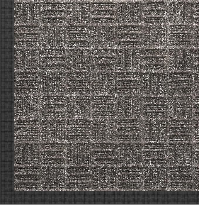 Ottomanson Heavy Duty Rubber Floor Mat – Non-Slip, Waterproof, Easy to Clean – Utility Rug for Entryway, Kitchen, Garage, or Patio – Stain Resistant, Hose Washable – 18" x 30", Charcoal