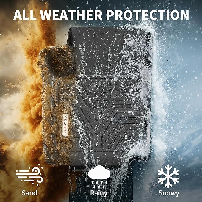 YITAMOTOR Floor Mats Compatible with Honda 2017-2022 CR-V, 1st & 2nd Row All Weather Protection, Black