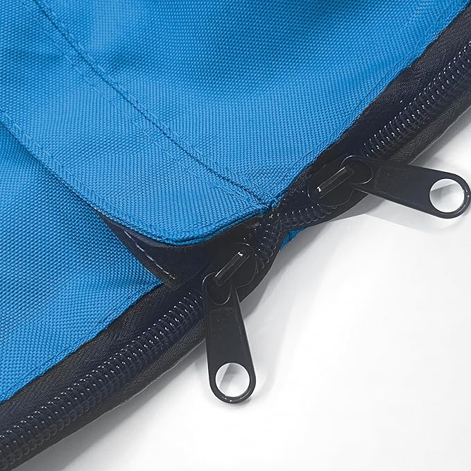 SavvyCraft Waterproof Boat Steering Wheel Covers, Heavy Duty Solution-Dyed 600D Fade-Resistant UV Protection Sailboat Yacht Marine Steering Wheel Protector Case, Vecro and Zipper Closure Blue 48"