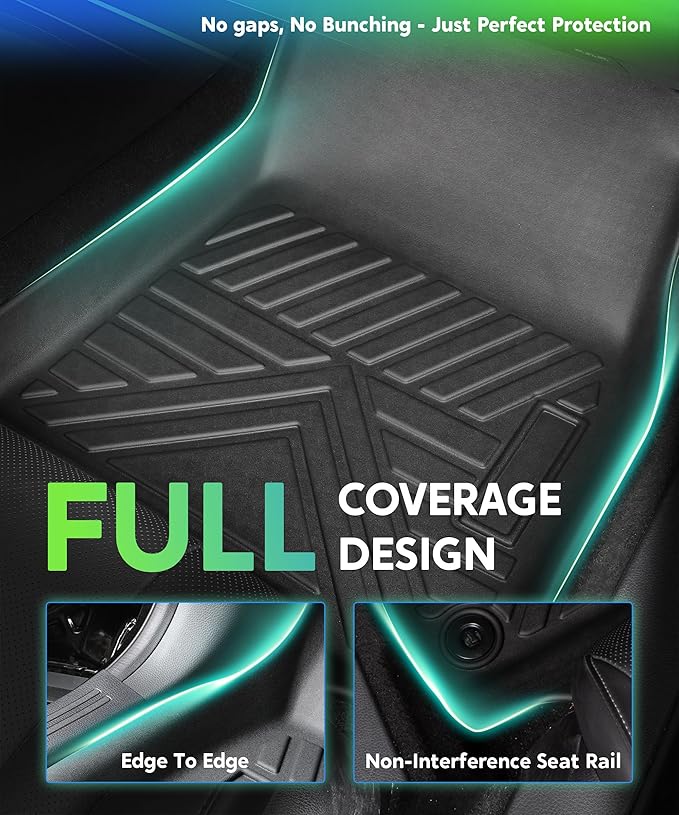 TPE All-Weather Floor Mats for Honda Accord 2023 2024 2025 2026 | Custom Fit Heavy Duty Truck Floor Liners | Front & Rear Row Protection | Durable, Odorless, Easy to Clean (3-Piece Set, Black)