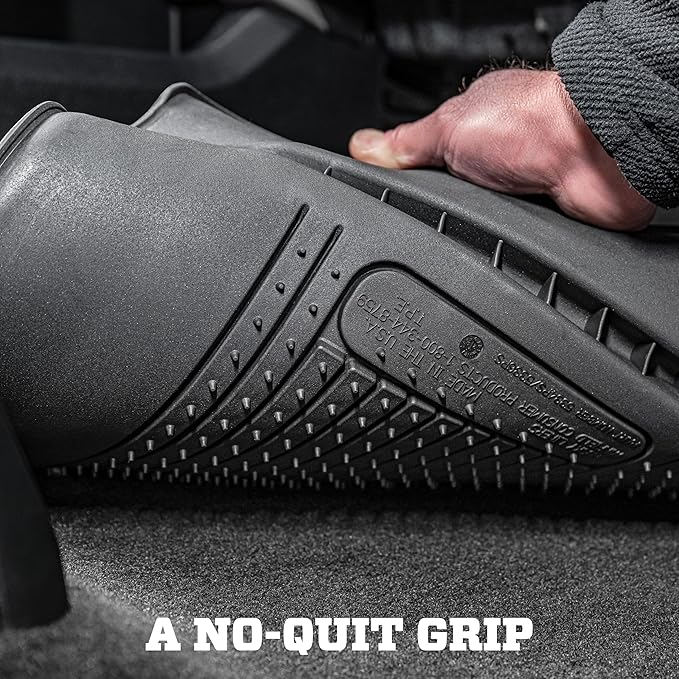 Husky Liners Weatherbeater Floor Mats | Fits 2011-2012 Ford F-250 SUPERCAB ONLY & Crew CAB ONLY Without Drivers Side Foot Rest/Without Manual Shifter | Front Row, 2-pc Black - 18731