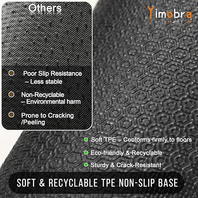 Yimobra Welcome Mat Outdoor Indoor, All-Season Waterproof Front Door Mat Outside Entrance, All-Weather Heavy Duty Non-Slip Doormat, Low Profile Porch Patio Entrance Mats, 36x24, Coffee