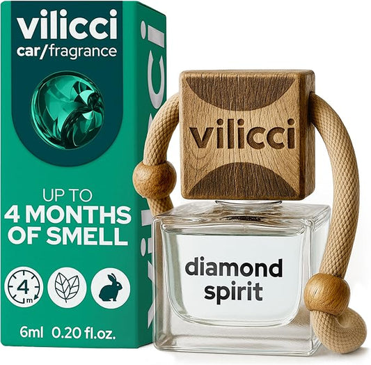 Vilicci Diamond Spirit Car Air Freshener – Spicy Clean Car Fragrance & Odor Eliminator | Long-Lasting Car Diffuser | Vegan & Cruelty-Free Fragrance Oils | Premium Auto Perfume | Lasts up to 120 Days