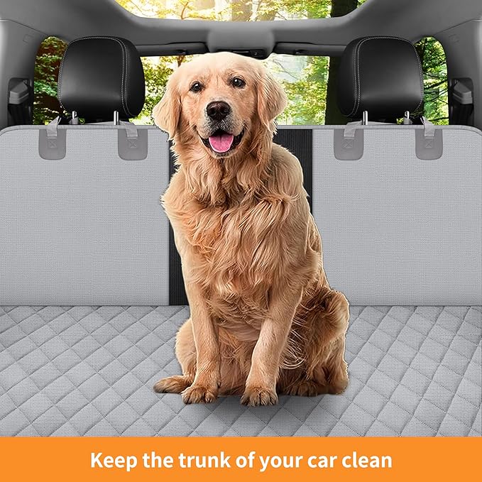 GXT Dog Back Seat Cover Protector for Cars SUV and Trucks with Mesh Window, Scratchproof Nonslip and Waterproof Material