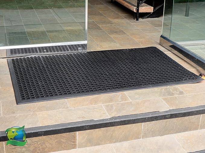 Envelor Anti Fatigue Rubber Floor Mat Non-Slip Restaurant Mat for Floors Bar Drainage Mat Doormat Utility Garage Home Slip Pool Entry 36 x 60 Inches