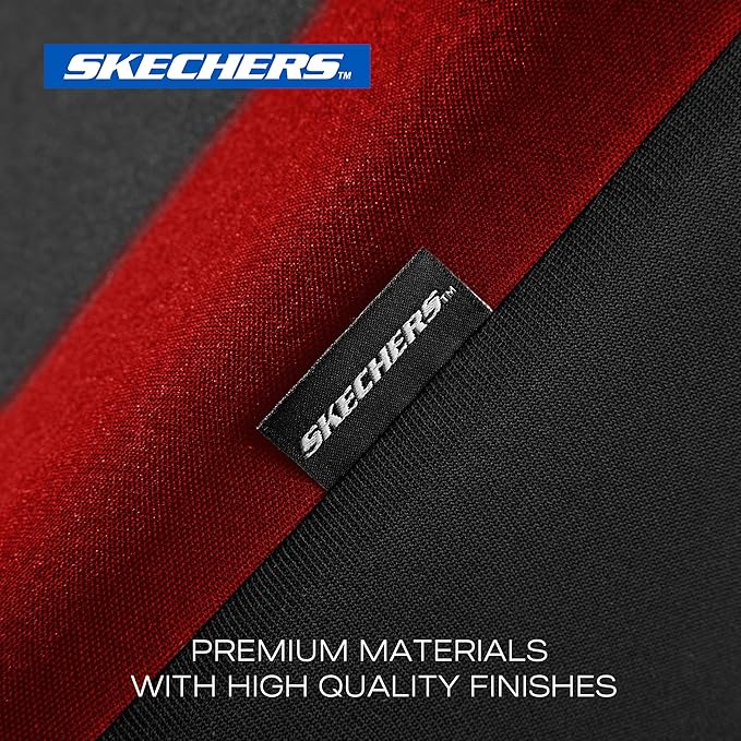 Skechers Seat Covers, Premium Breathable Polyester Seat Covers, Car Seat Covers Front Seats Airbag Compatible, Automotive Comfort for Most Cars, Vans, Trucks, SUVs (Two Front,Red)