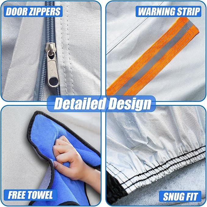 [2025 Upgrade] SUV Car Cover Custom Fit for Toyota 4Runner (2002-2025), Waterproof All Weather for Automobiles Full Exterior Cover Rain Sun Snow UV Protector.