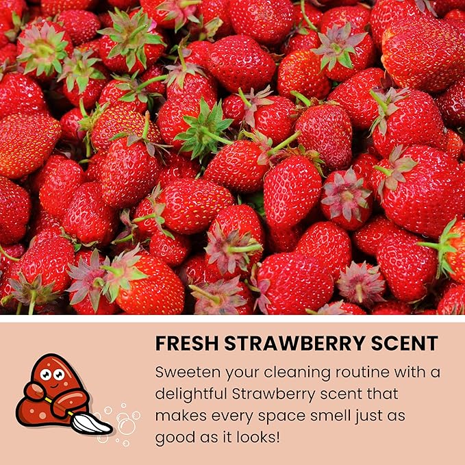 Slime Buddies Car Cleaning Gel Putty - 3 Pack Strawberry Scent Interior Detailing Tool for Cup Holder, Air Vent & Keyboard - Reusable Auto Detailing Accessory - Dust Remover Goop - Gift for Men Women