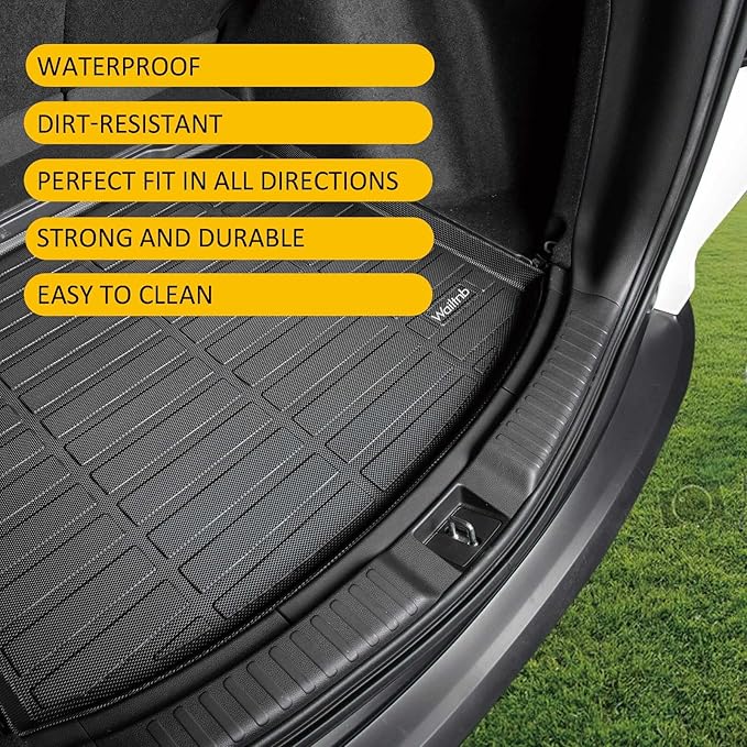 Wailtnb-All Weather Cargo Liner for Cadillac XT5 2017-2025 Custom Fit Car Trunk Mat Waterproof Easy to Clean Cargo Mat Accessories Black