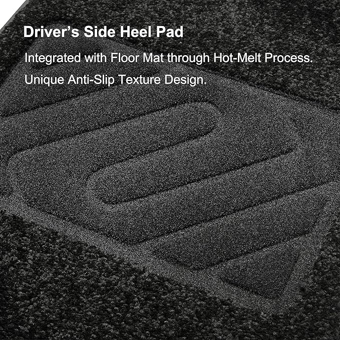 WENNEBIRD Superior Carpet Floor Mats for 2021-2025 Tesla Model X 6 Seats (Not for 5 Seats & 7 Seats), 0.6-Inch Ultra-Thick, Noise-Reducing, All-Weather Waterproof Anti-Slip – 3-Pc Set